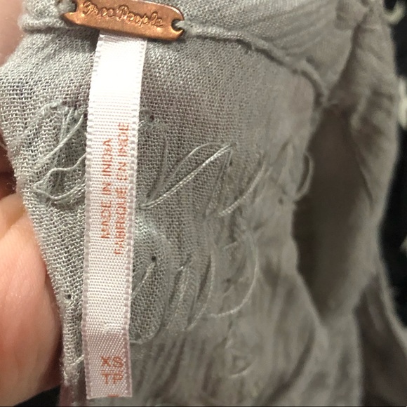 Free People Grey Blouse - Picture 3 of 3